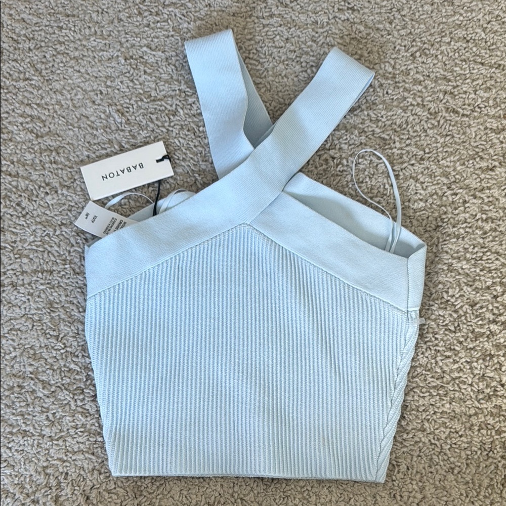 NWT Babaton Sculpt Knit Cross Top Size XS